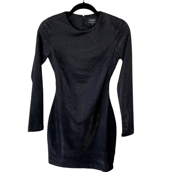 Bardot Metallic Knit Dress Black NWT 6 / S - Picture 1 of 13
